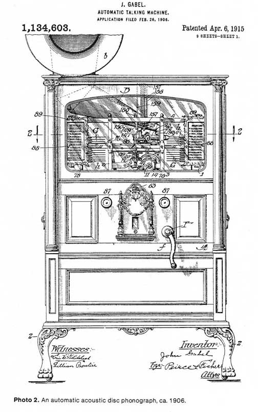 An automatic acoustic disc phonograph, ca. 1906.