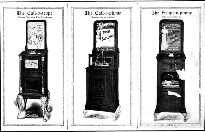 Caille's entries into Arcade music. These were cylinder players and there is no indication that a disc player was made.