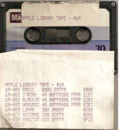 Apple I Cassette –credit: Apple-1 Owner’s Club